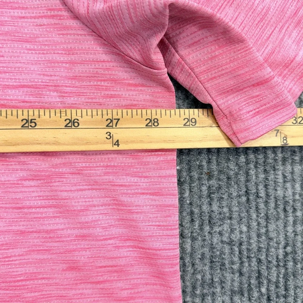 Roundtree & Yorke Performance Polo Shirt Mens 3XLT Pink Striped Big Tall Stretch